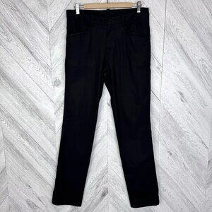 Lululemon ABC Pants Mens Size 34x34 Black Chino Flat Front Trouser Stretch